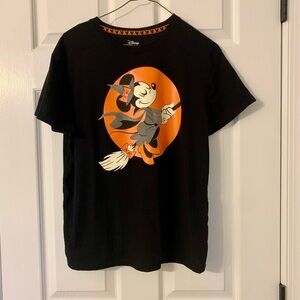 Disney Minnie Mouse Halloween Ladies Size Medium Tshirt Black/Orange